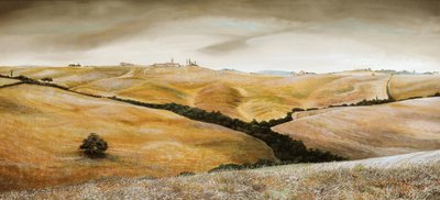 Farm on Hill, Tuscany, 2001 by Trevor Neal